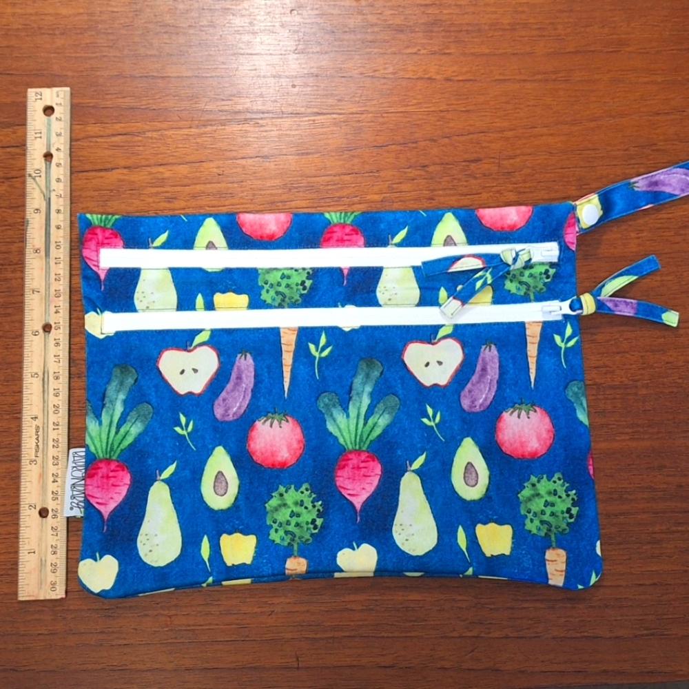 Bapron Baby Fruit/Veggie Print Organic Produce Wet/Dry Bag